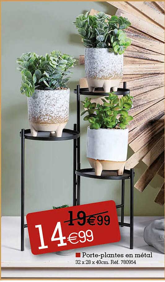 porte-plantes en métal
