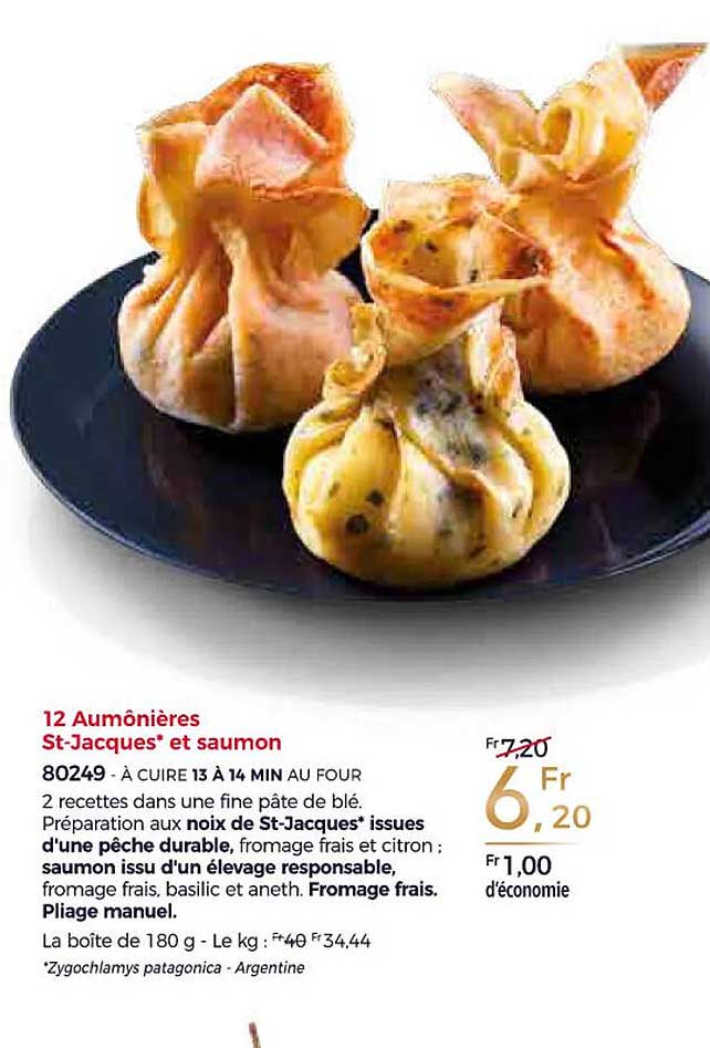 12 Aumônières St-jacques Et Saumon