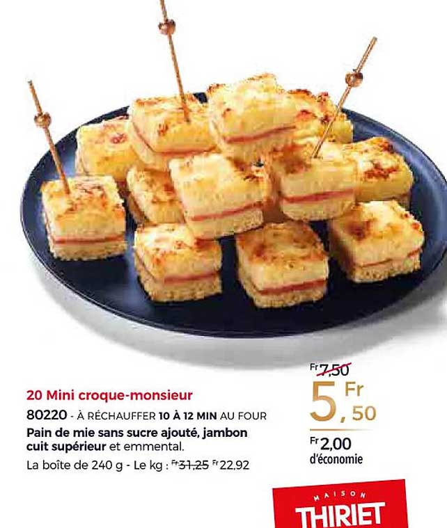 20 mini croque-monsieur