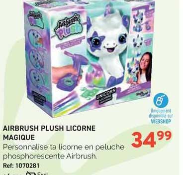 airbrush plush licorne magique