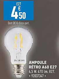 ampoule rétro a60 e27