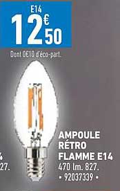 ampoule rétro flamme e14