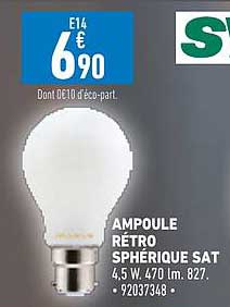 ampoule rétro sphérique sat