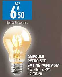 ampoule rétro std satiné "vintage"