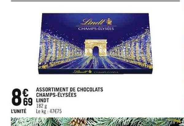assortiment de chocolats champs-élysées lindt