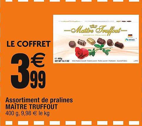 assortiment de pralines maître truffout