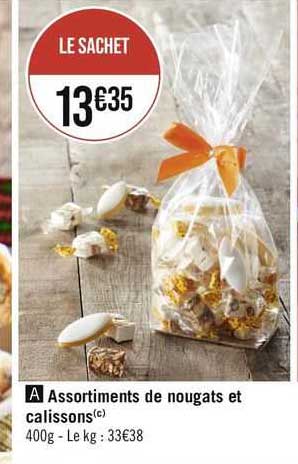 assortiments de nougats et calissons