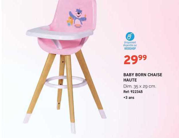 baby born chaise haute