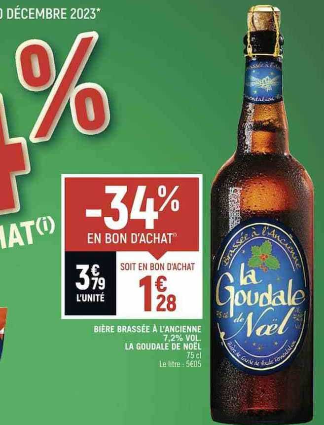 bière brassée à l'ancienne 7,2% vol. la goudale de noël