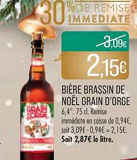 bière brassin de noël grain d'orge