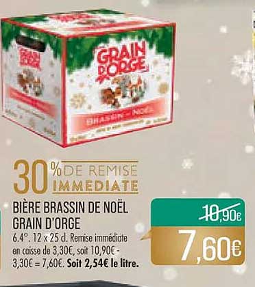 bière brassin de noël grain d'orge