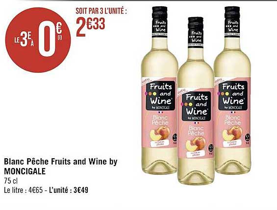 blanc pêche fruits and wine by moncigale