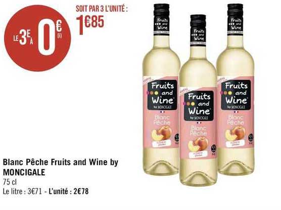 blanc pêche fruits and wine by moncigale