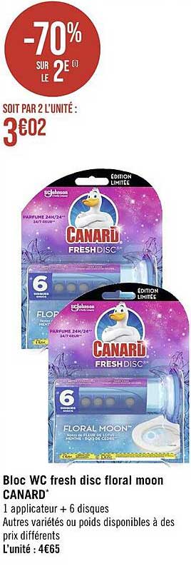 bloc wc fresh disc floral moon canard