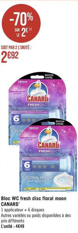 bloc wc fresh disc floral moon canard