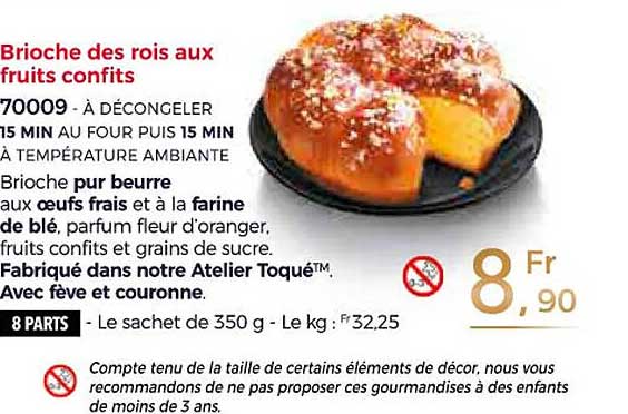 brioche des rois aux fruits confits