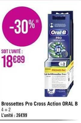 brossettes pro cross action oral-b