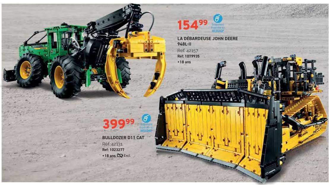 bulldozer d11 cat, la débardeuse john deere