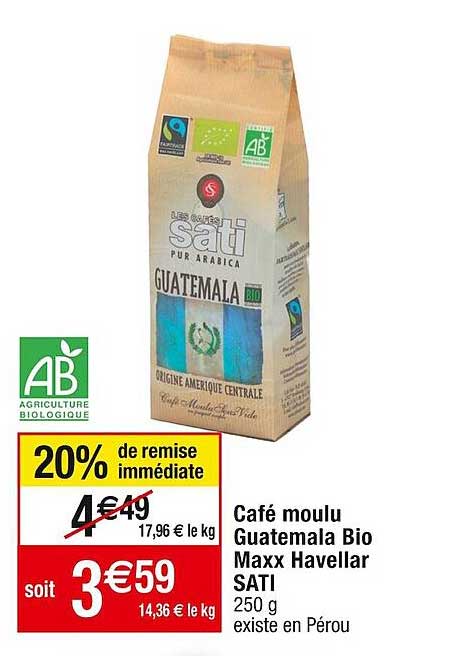 café moulu guatemala bio maxx havellar sati