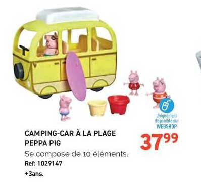 camping-car a la plage peppa pig