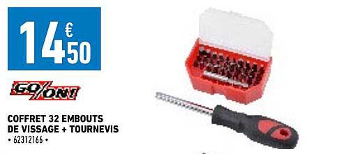 coffret 32 embouts de vissage + tournevis go/on!