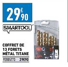 coffret de 13 forêts métal titane smartool