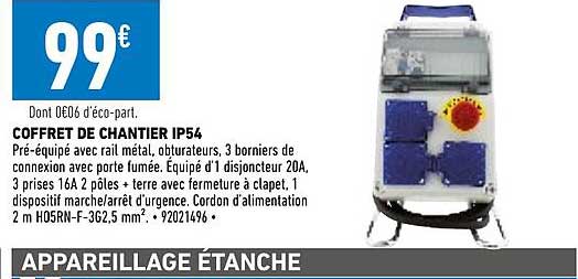 coffret de chantier ip54