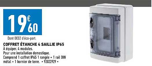 coffret étanche 4 saillie ip65