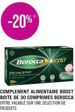 complément alimentaire boost boîte de 30 comprimés berocca
