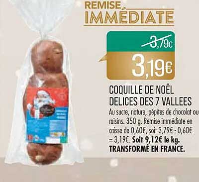 coquille de noël délices des 7 vallées
