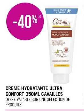 crème hydratante ultra confort 350ml cavaillès