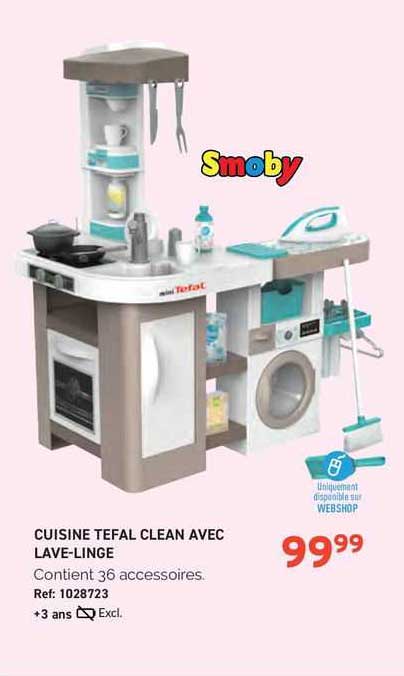cuisine tefal clean avec lave-linge