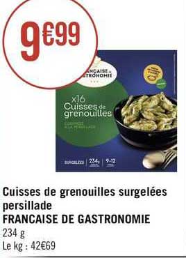 Cuisses De Grenouilles Surgelées Persillade Française De Gastronomie