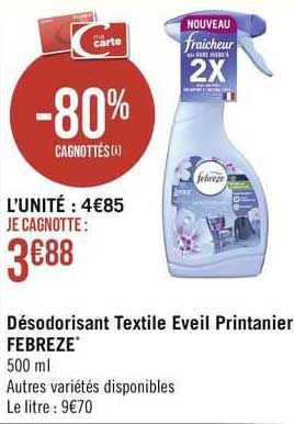 Désodorisant Textile éveil Printanier Febreze
