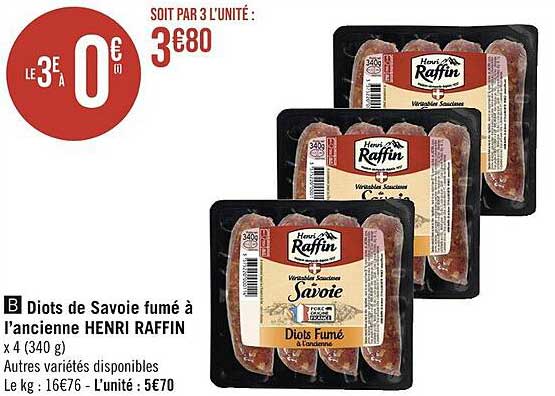 diots de savoie fumé à l'ancienne henri raffin