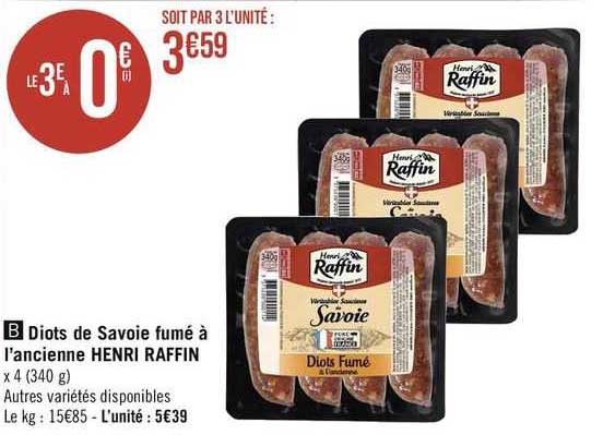 diots de savoie fumé à l'ancienne henri raffin