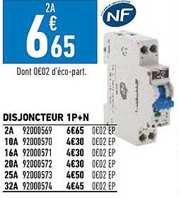 disjoncteur 1p+n