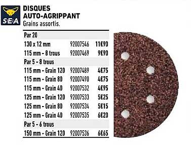disques auto-agrippant