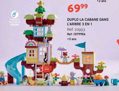 duplo la cabane dans l'arbre 3 en 1