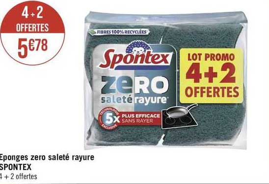 éponges zéro saleté rayure spontex