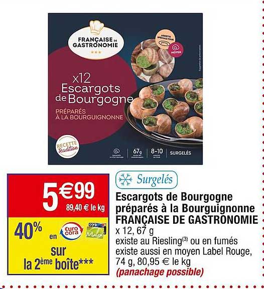 escargots de bourgogne préparés à la bourguignonne française de gastronomie