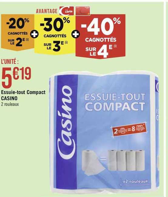 essuie-tout compact casino