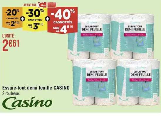 essuie-tout demi feuille casino