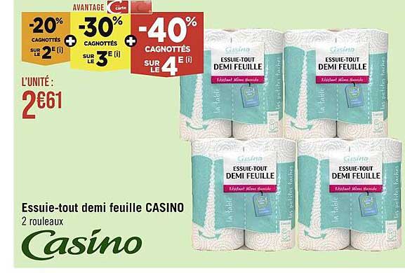 essuie-tout demi feuille casino