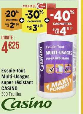 essuie-tout multi-usages super résistant casino