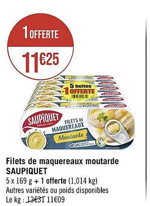 Filets De Maquereaux Moutarde Saupiquet