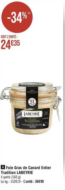 Foie Gras De Canard Entier Tradition Labeyrie
