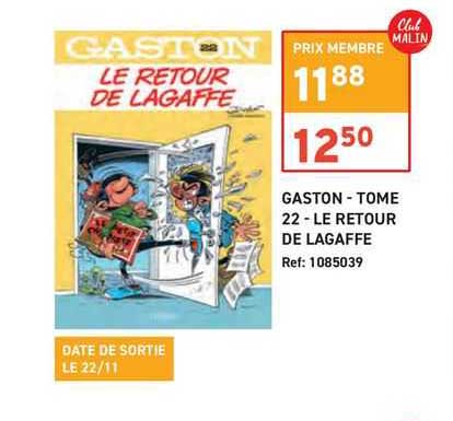 gaston - tome  22 -le retour de lagaffe