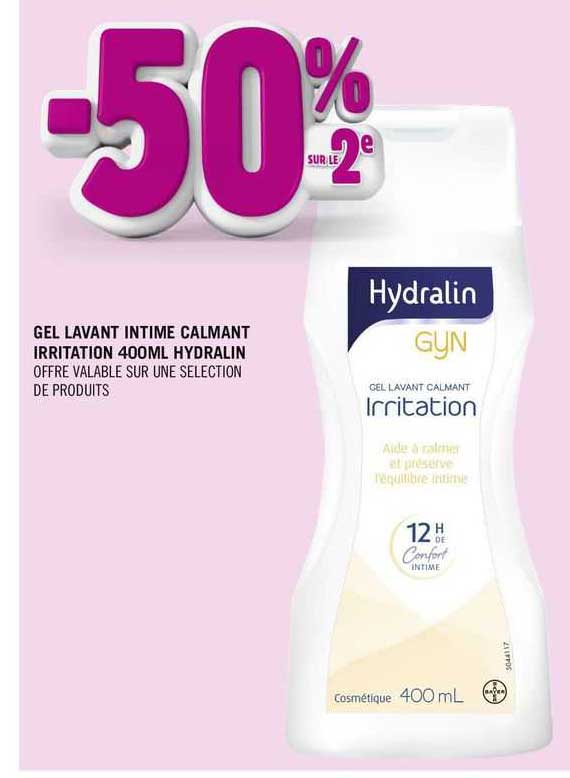 gel lavant intime calmant irritation 400 ml hydralin