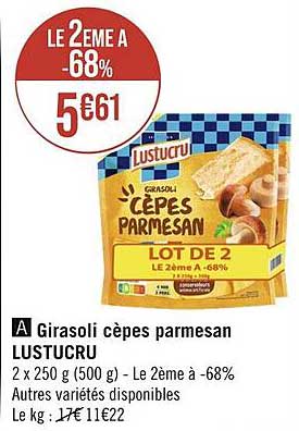 Girasoli Cèpes Parmesan Lustucru